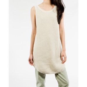 Won Hundred Maya Greige Gray Beige Relaxed Loose Fit Knit Oversized Tunic Top